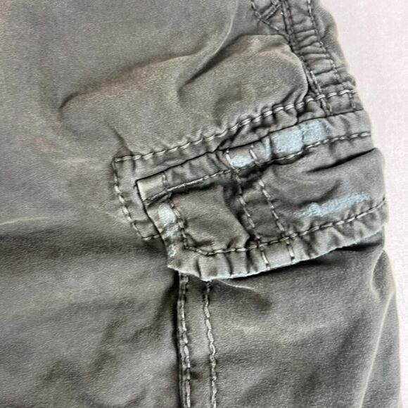 True Religion Pants Mens 38 Gray Cargo Anthony Distressed Logo Drawstring - Picture 4 of 16